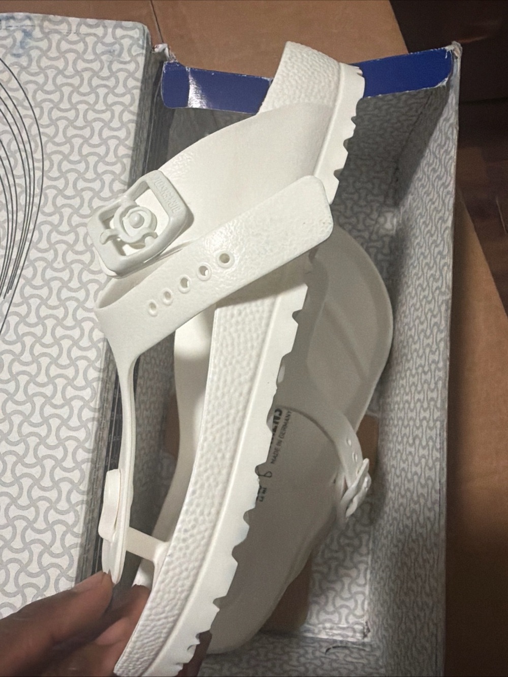 Birkenstock Gizeh EVA Rubber White Sandals Size 37 W6 M4 New In Box - Picture 6 of 7